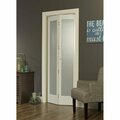 Parche 36 x 80 in. Full Glass Frosted Bifold Door, Unfinished Pine PA3596867